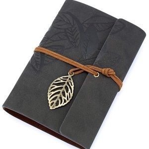 EvZ Vintage Black PU Leather Cover Loose Leaf